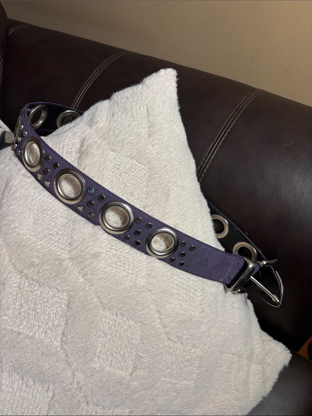 Purple Grommet Accent Women's Belt